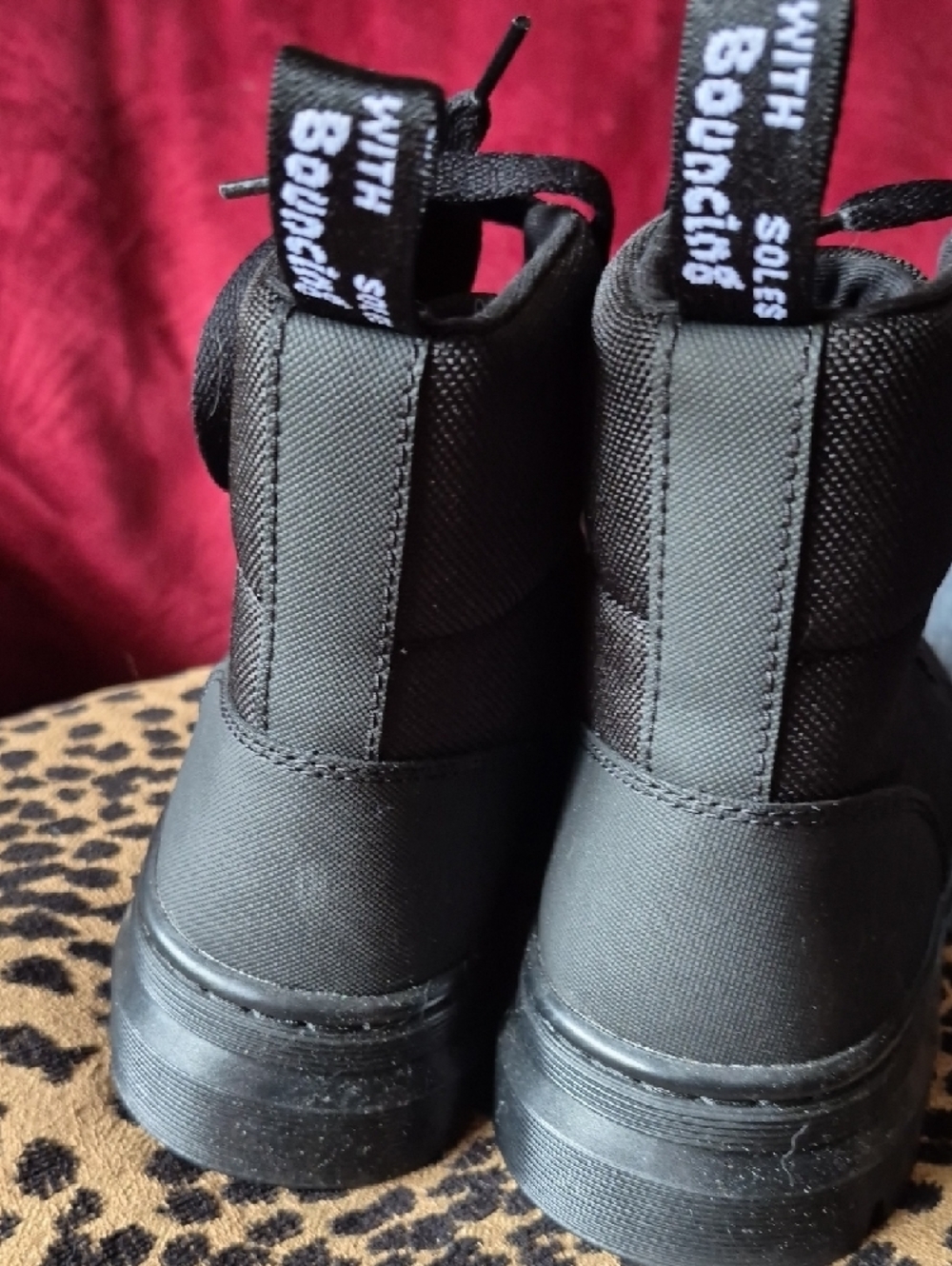 Dr. Martens Black Canvas Combat Boots - Picture 3 of 4